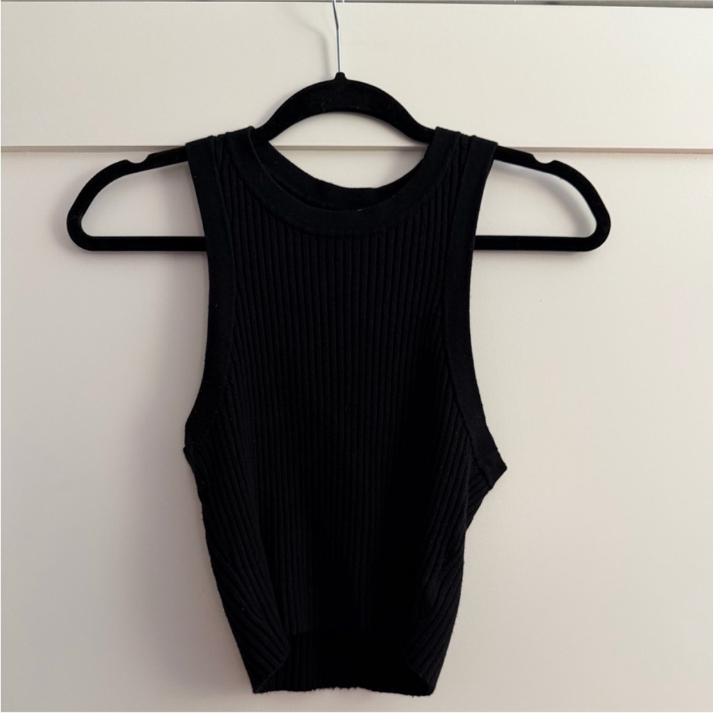 H&M Black Ribbed Tank Top - Picture 2 of 2
